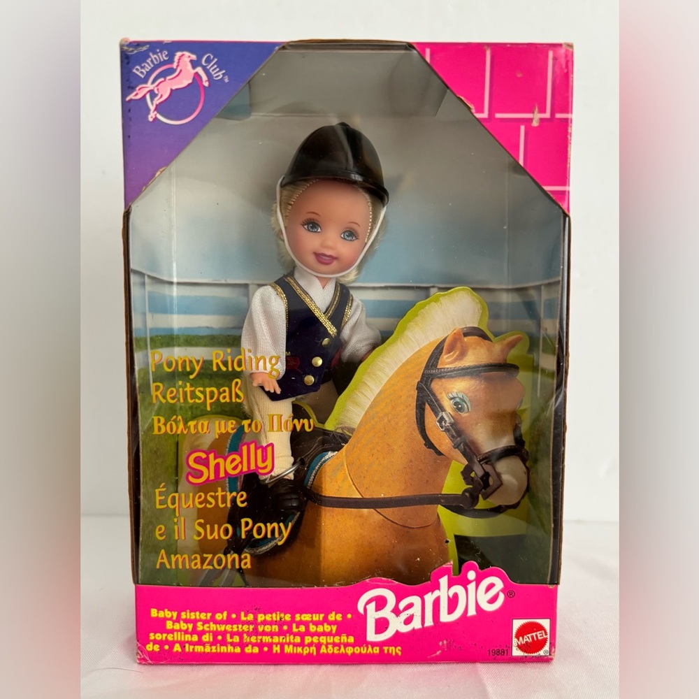 1990s Mattel Shelly Equestrian Doll w/ Horse – International Release